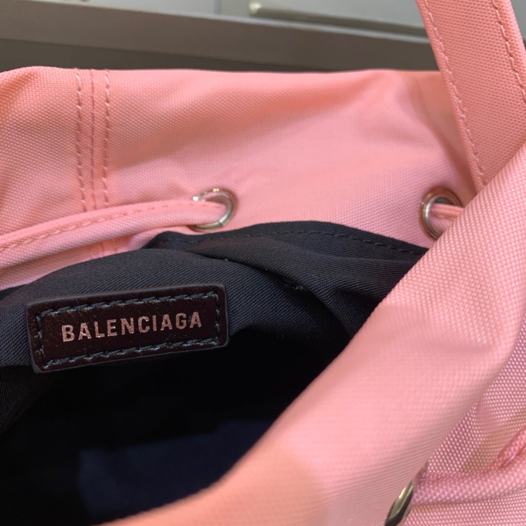 Balen Le Cagole MeTop Qualityum Bucket Bag In Light Pink, For Women,  Bags 11.8in/30cm