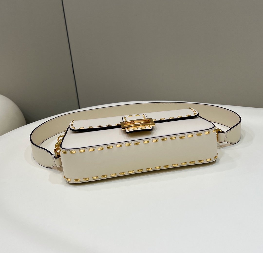FI Mon Baguette MeTop Qualityum White Bag For Woman 28cm/11in 8BR600ATop QualityQF1FIR