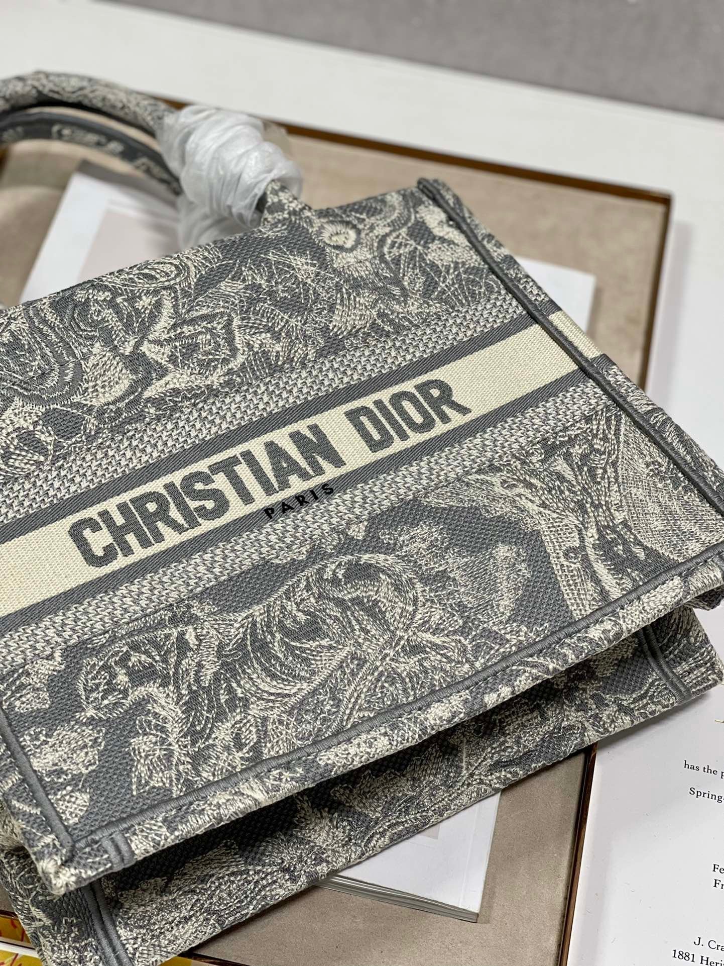 Top Quality Small Book Tote Grey, For Women, Womens Handbags 26.5cm/10.5in CD