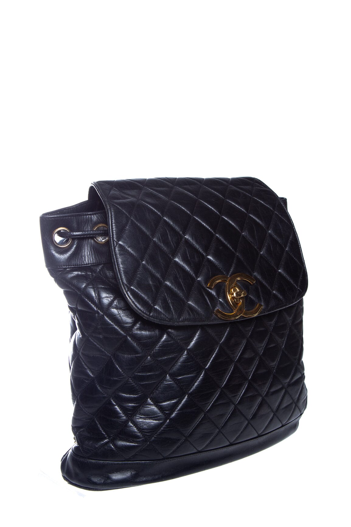 Chanel   1989/91 Black Quilted Backpack