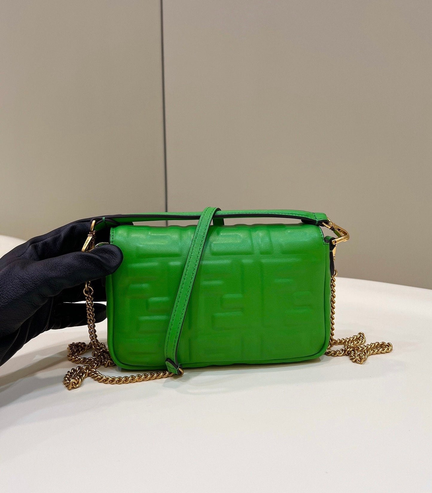 Top QualityTop Quality Baguette Green For Women, Women’s Handbags, Shoulder And Crossbody Bags 7.5in/19cm FF 8BS017