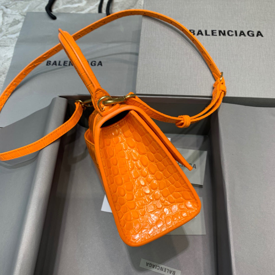 Top Quality Hourglass XS Handbag In Orange, For Women,  Bags 7.4in/19cm