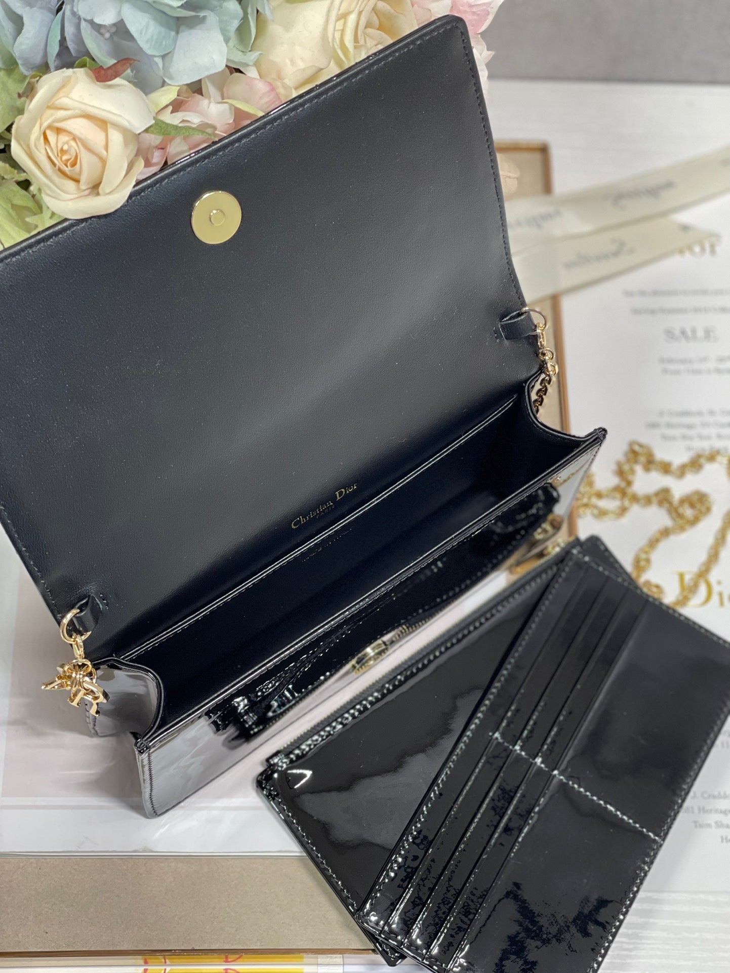 Top Quality Lady Pouch Black, For Women, Womens Handbags 8.5in/21.5cm CD S0204OVRB_M900