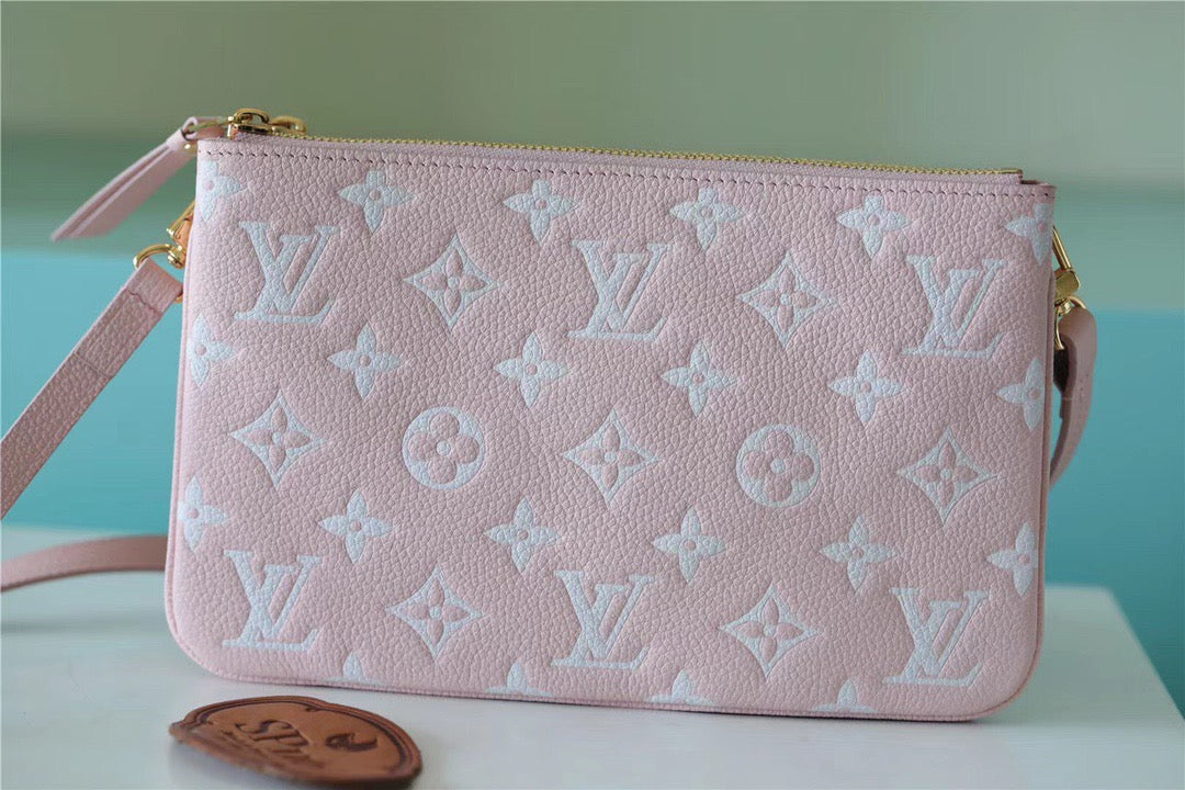 Top Quality Double Zip Pochette Monogram Empreinte Candy Pink For Women,  Shoulder And Crossbody Bags 20cm/7.9in Top Quality M81429