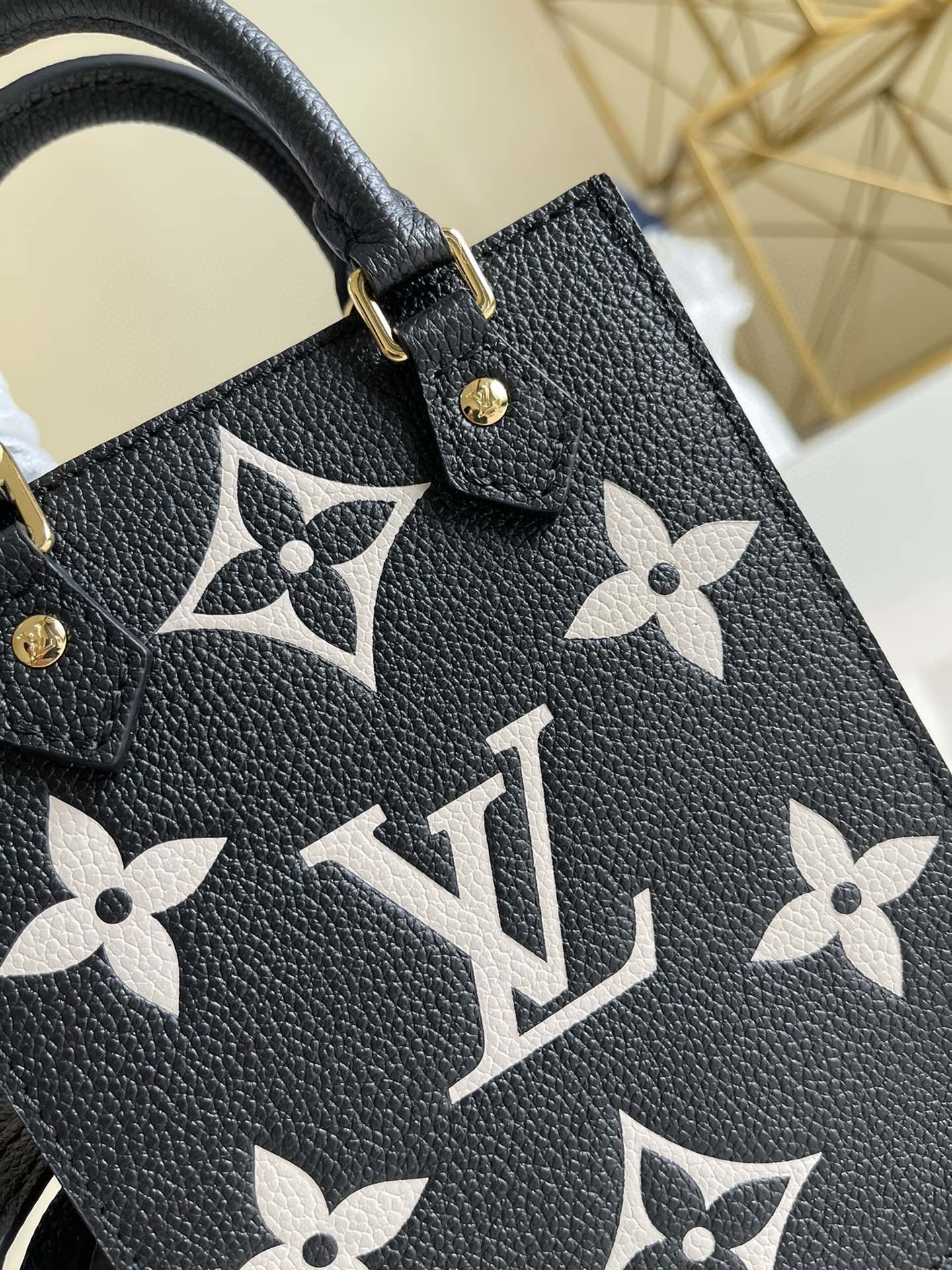 Top Quality Petit Sac Plat Monogram Empreinte Black/Beige For Women, Womens Handbags, Shoulder And Crossbody Bags 5.5in/14cm Top Quality M81416