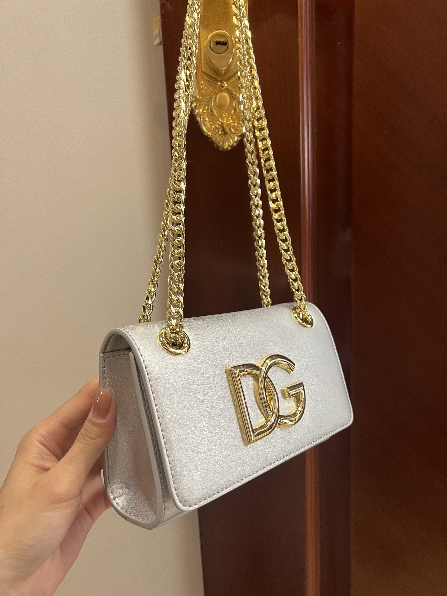 Top Quality Polished 3.5 Phone Bag Silver For Women 7.3in/19cm Top Quality