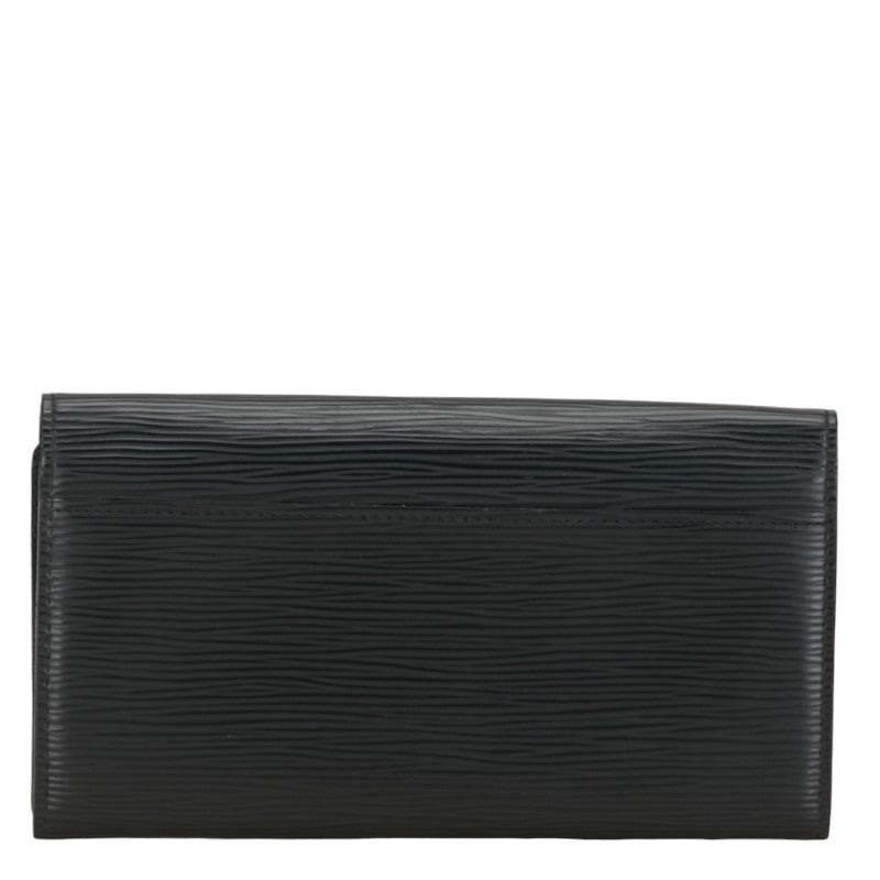 Louis Vuitton Epi Portefolio Sarah Long Wallet M60582 Black Leather  Louis Vuitton