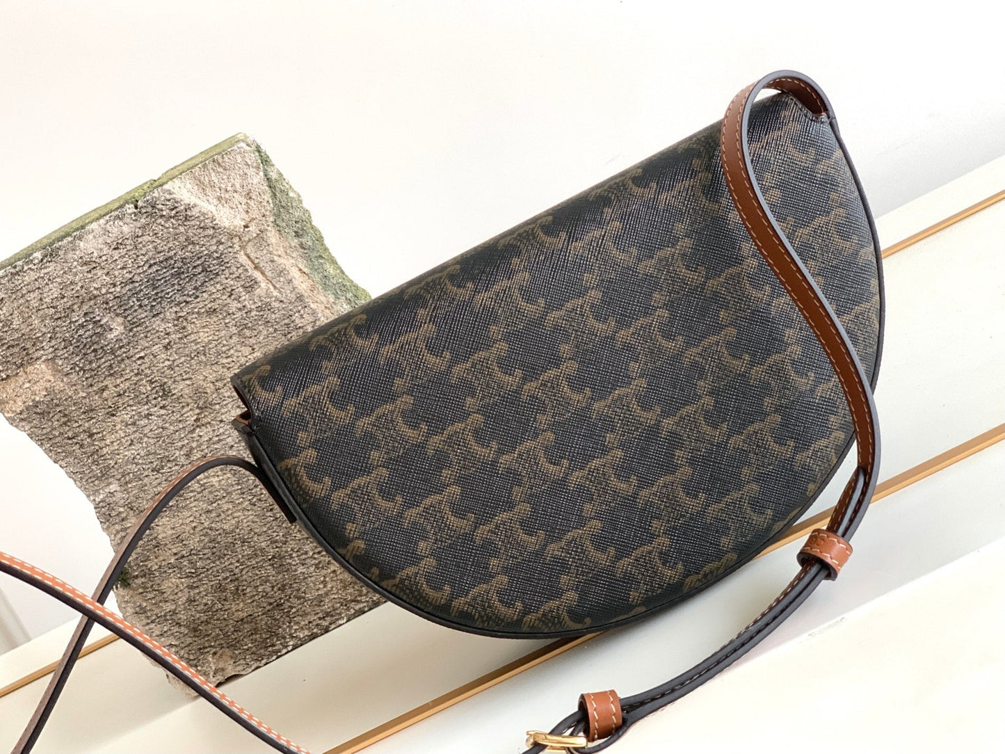 Top Quality BesaTop Quality In Triomphe Canvas Bag Brown For Women 9in/23cm 