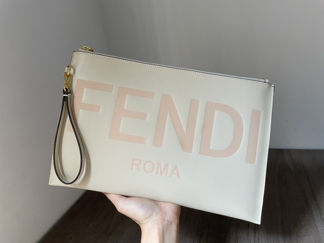 Top QualityTop Quality Flat Pouch White Large Pouch Bag For Woman 34cm/13in 8N0178AC9LF0K7E