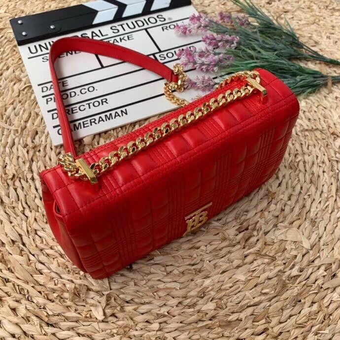 Top Quality Quilted MeTop Qualityum Lola Bag Monogram Red For Women, Bags 11in/28cm