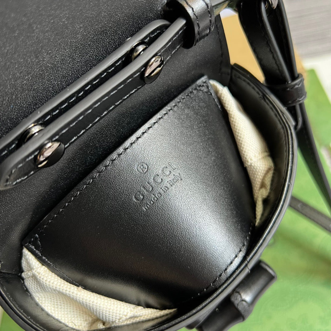 gg Bamboo Mini Handbag Black For Women, Women’s Bags 6in/16cm gg