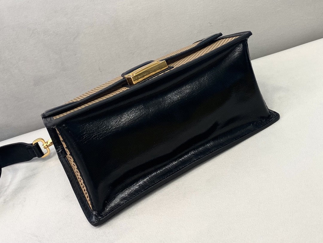 Top QualityTop Quality Medium Kan U Black and Brown Bag For Woman 25cm/10in