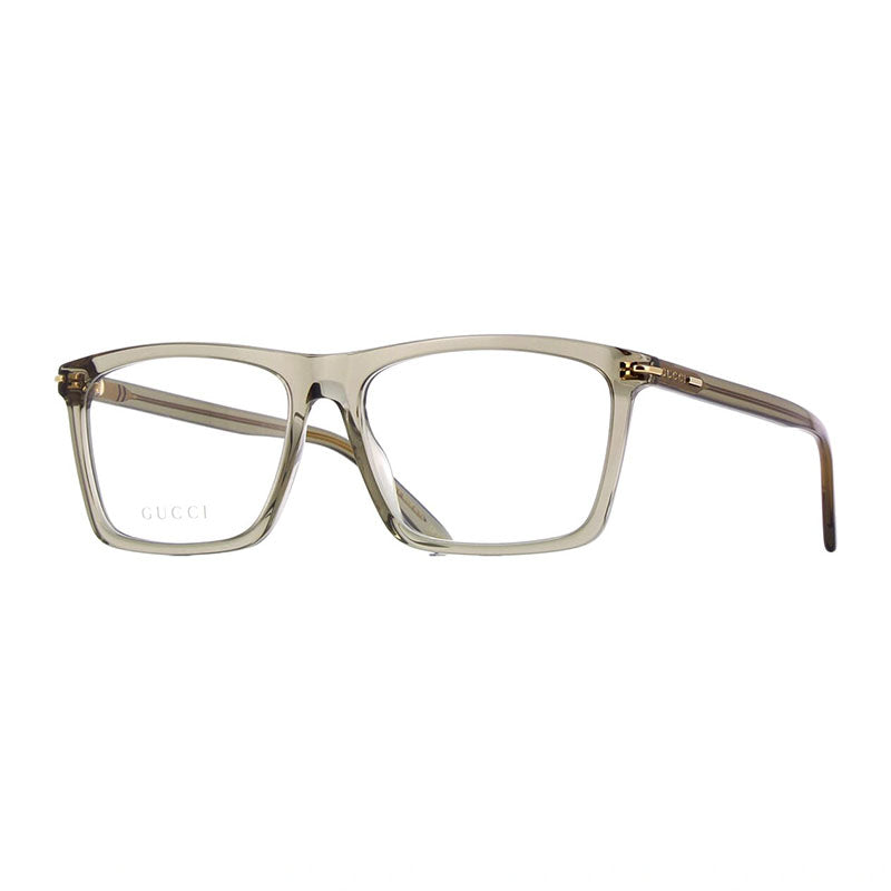 Gucci Eyeglasses Square Full Rim, Black Frame and Clear Demo Lenses Lens GG1445O001
