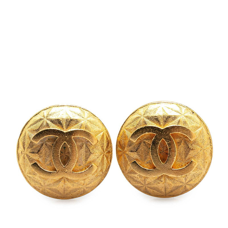 Chanel Gold-Plated Coco Mark   Earrings 95A