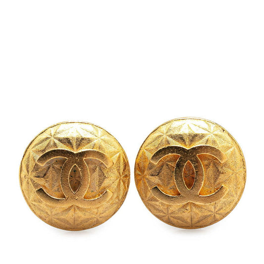 Chanel Gold-Plated Coco Mark   Earrings 95A