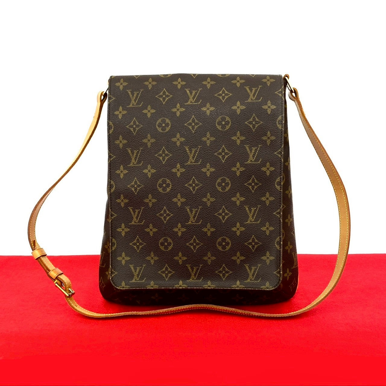 LOUIS VUITTON Shoulder Bag leather Brown M tte