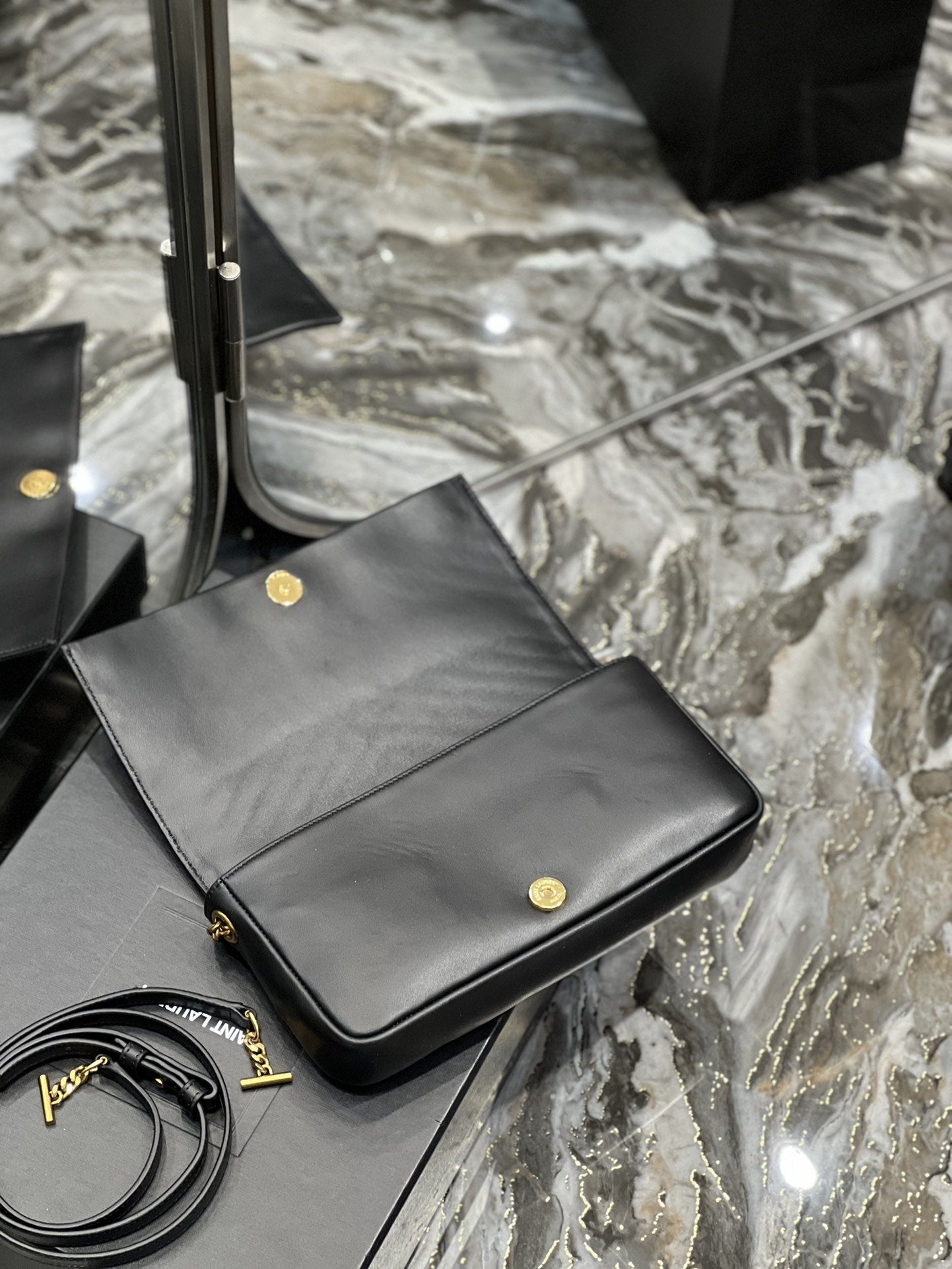 Top Quality Kata 99 Chain Bag Black With Gold Hardware For Women 10.2in/26cm YSL