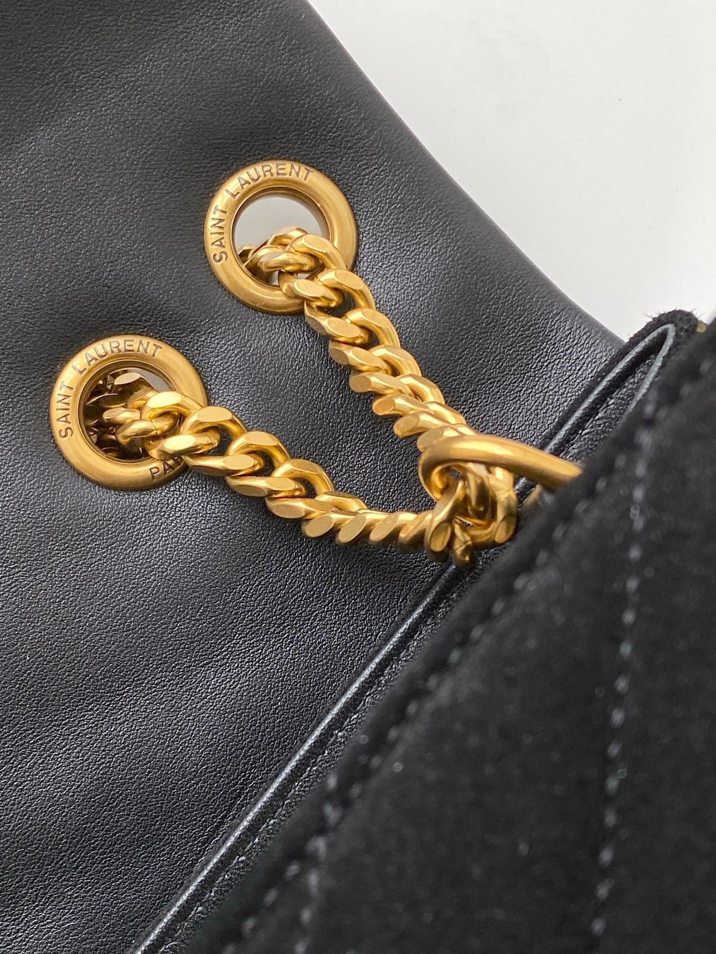 Top Quality Loulou MeTop Qualityum Chain Bag In Matelasse "Y" Black With Gold Hardware For Women 12.5in/32cm YSL 5749461U8671000