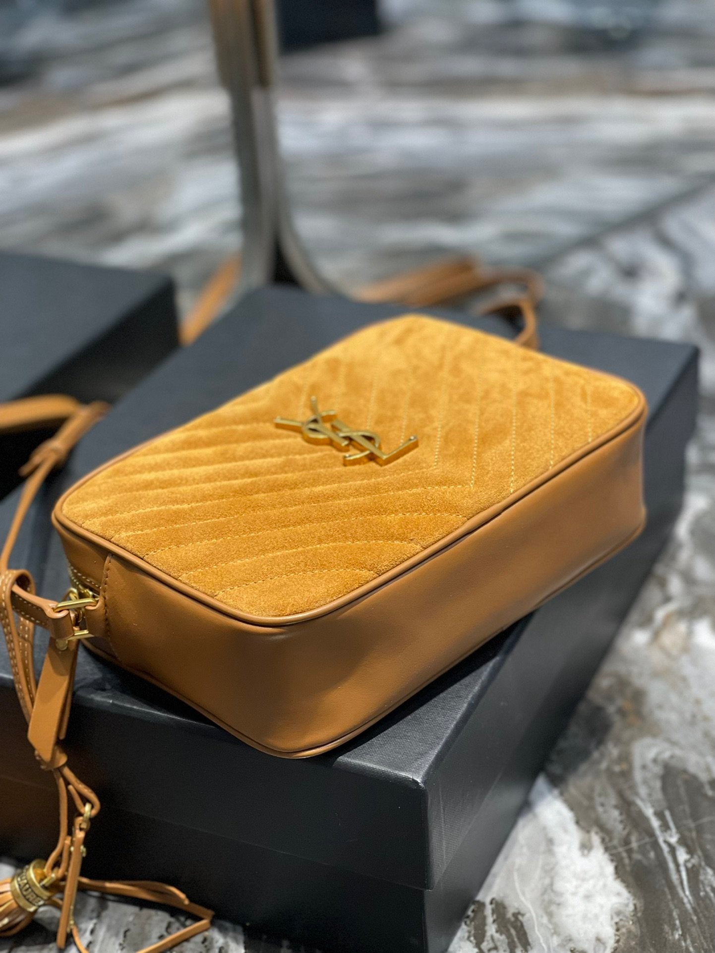 Top Quality Lou Camera Bag Brown With Gold Toned Hardware For Women 9in/23cm YSL 6125441S7R77761