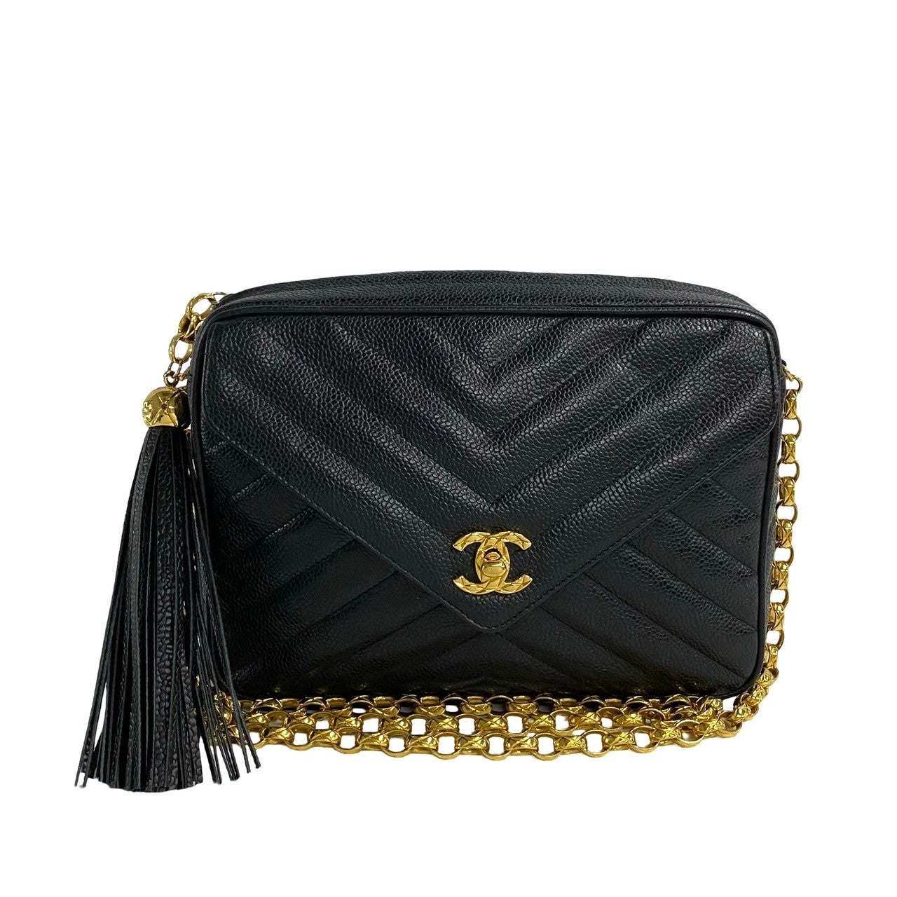 Chanel Coco Mark Caviar Skin Shoulder Bag