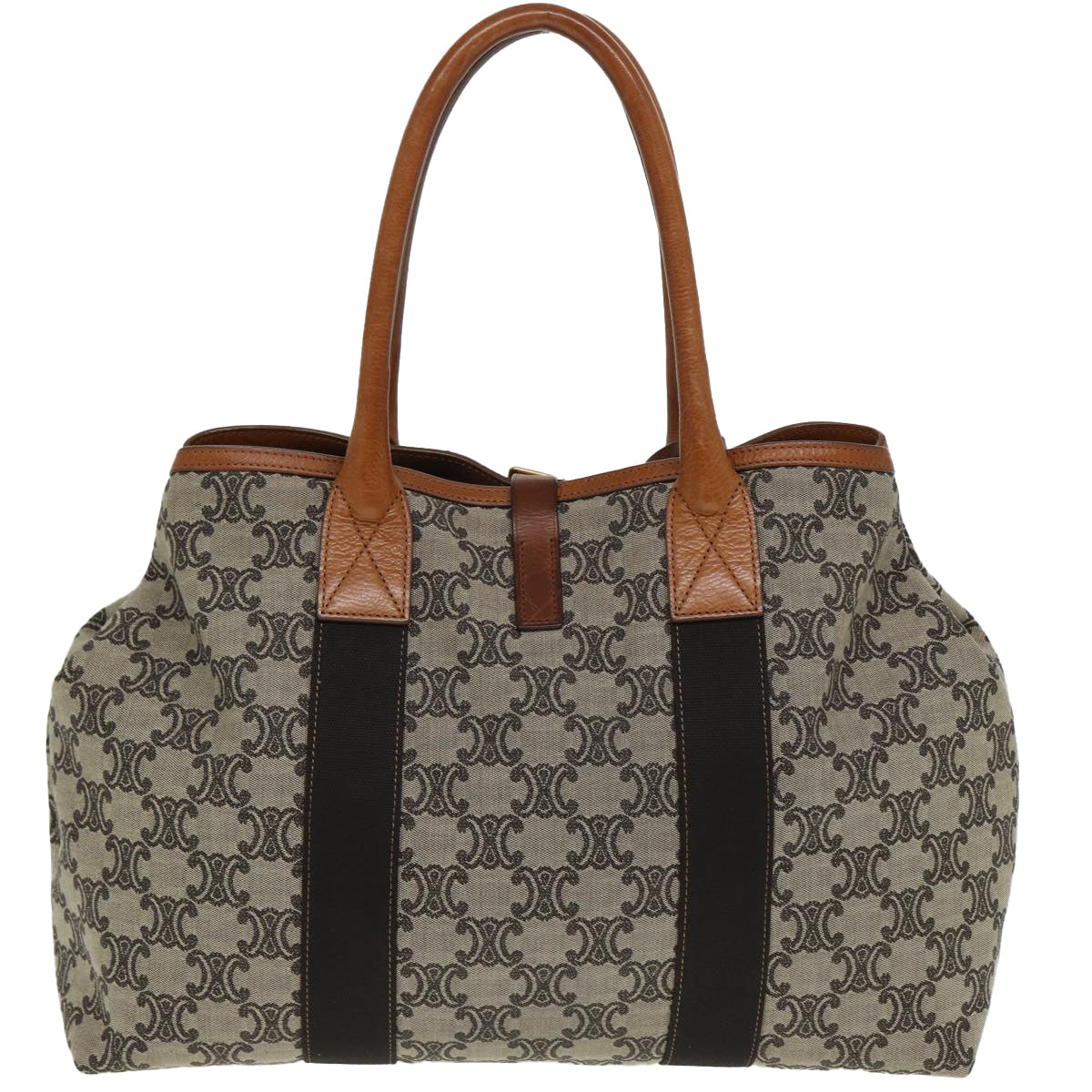 Luxury CELINE Macadam Canvas Tote Bag Beige  80261