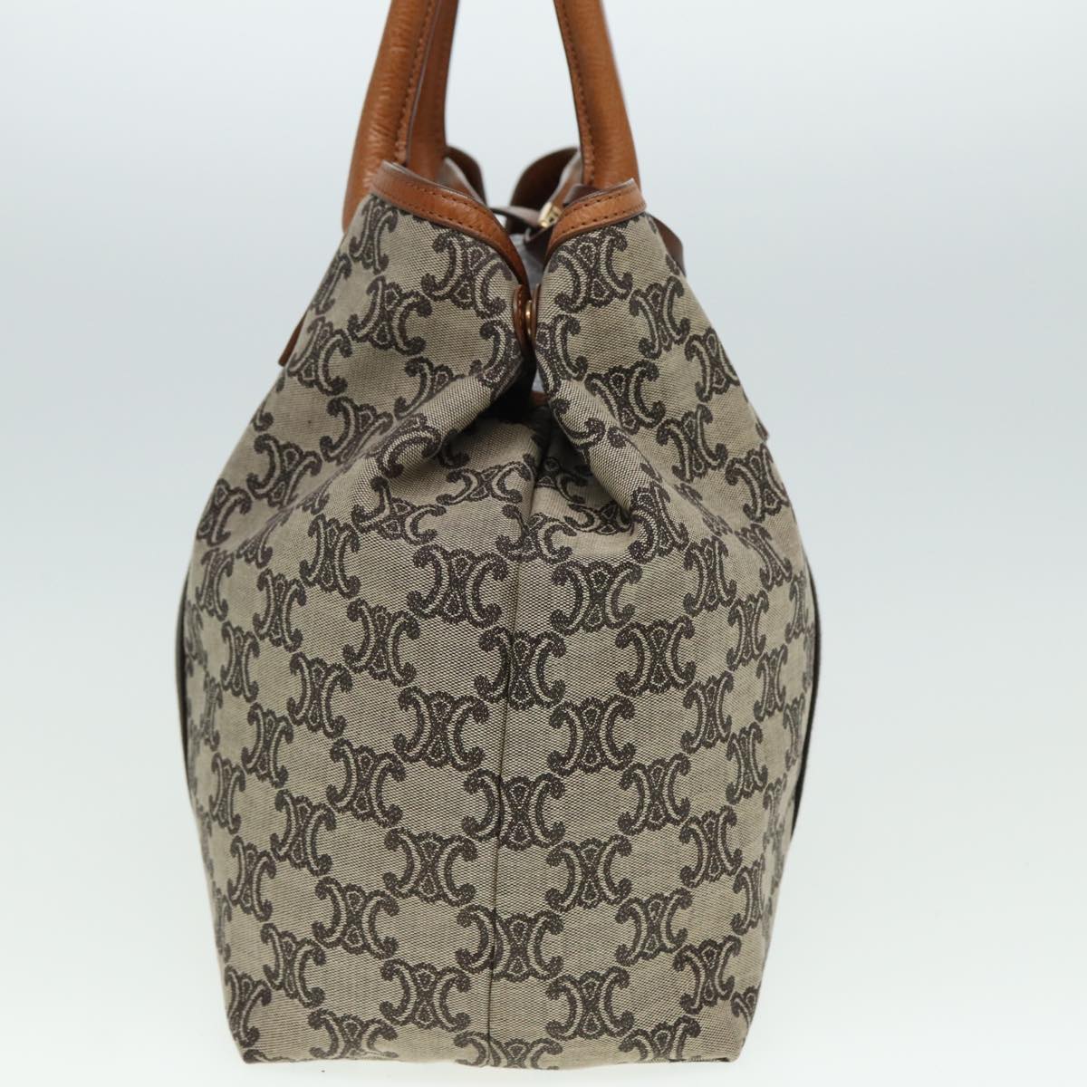 Luxury CELINE Macadam Canvas Tote Bag Beige  80261