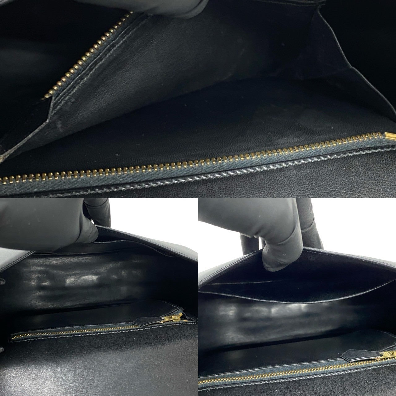 HERMES Shoulder Bag Boxcalf, Leather black Passkey Women  d