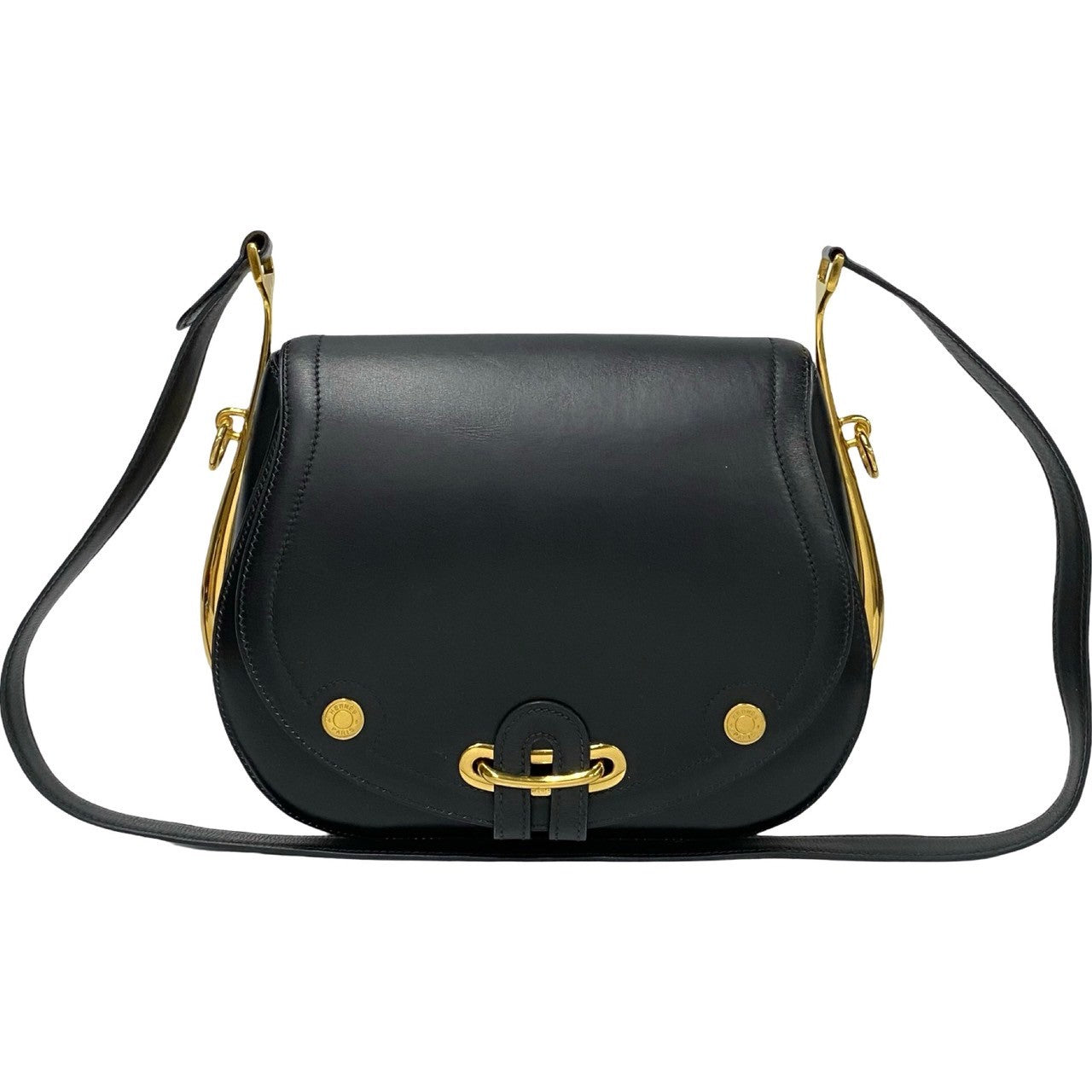 HERMES Shoulder Bag Boxcalf, Leather black Passkey Women  d