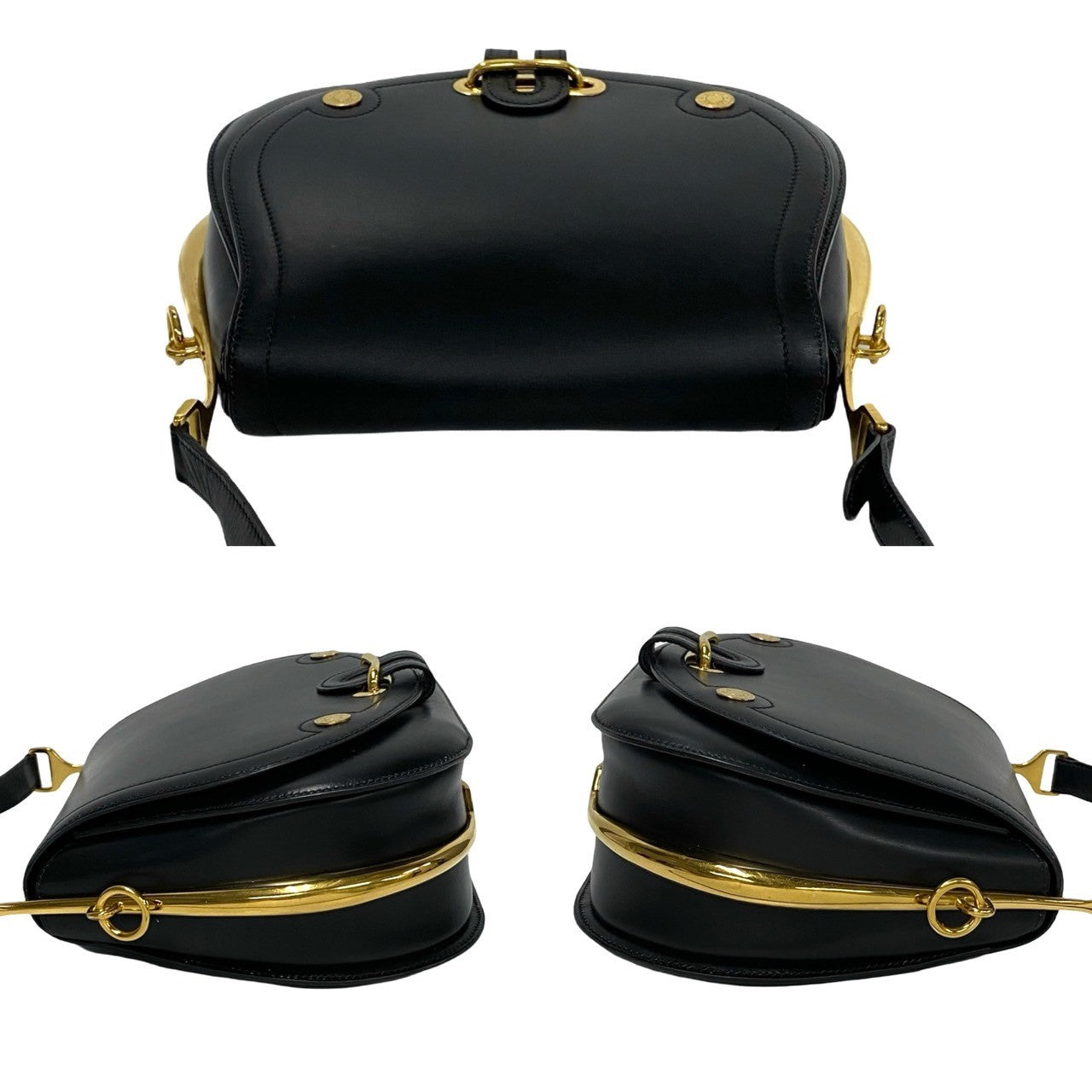 HERMES Shoulder Bag Boxcalf, Leather black Passkey Women  d