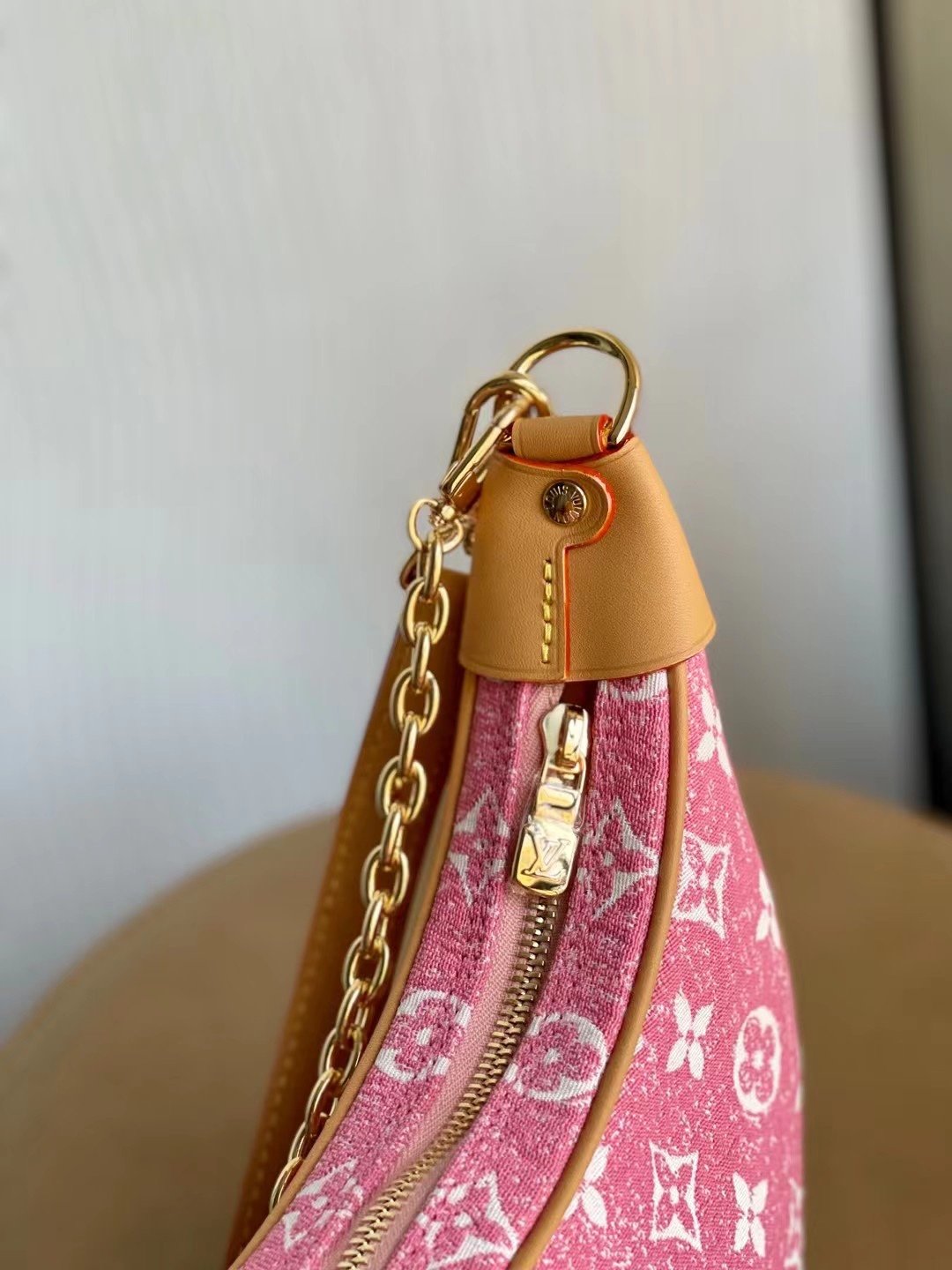 Top Quality Loop Denim Pink For Women,  Shoulder Bags 9.1in/23cm Top Quality