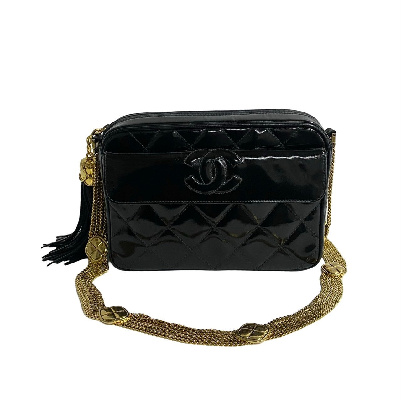 Chanel Coco Mark Patent Leather Shoulder Bag