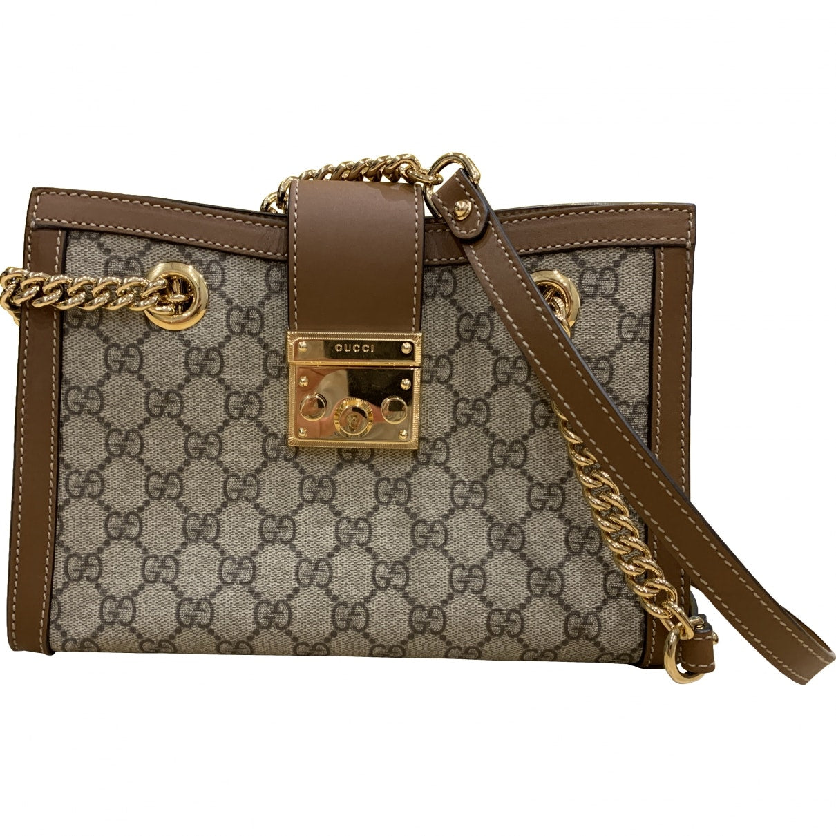 Gucci padlock  cloth handbag
