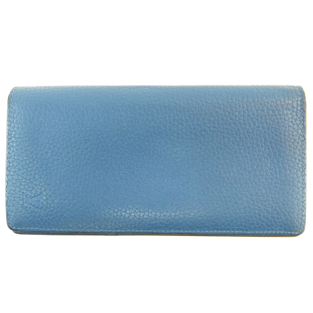 Louis Vuitton Long Wallet Blue Silver G  LV Logo  Mens Unisex Long Wallet Initial  Y.A