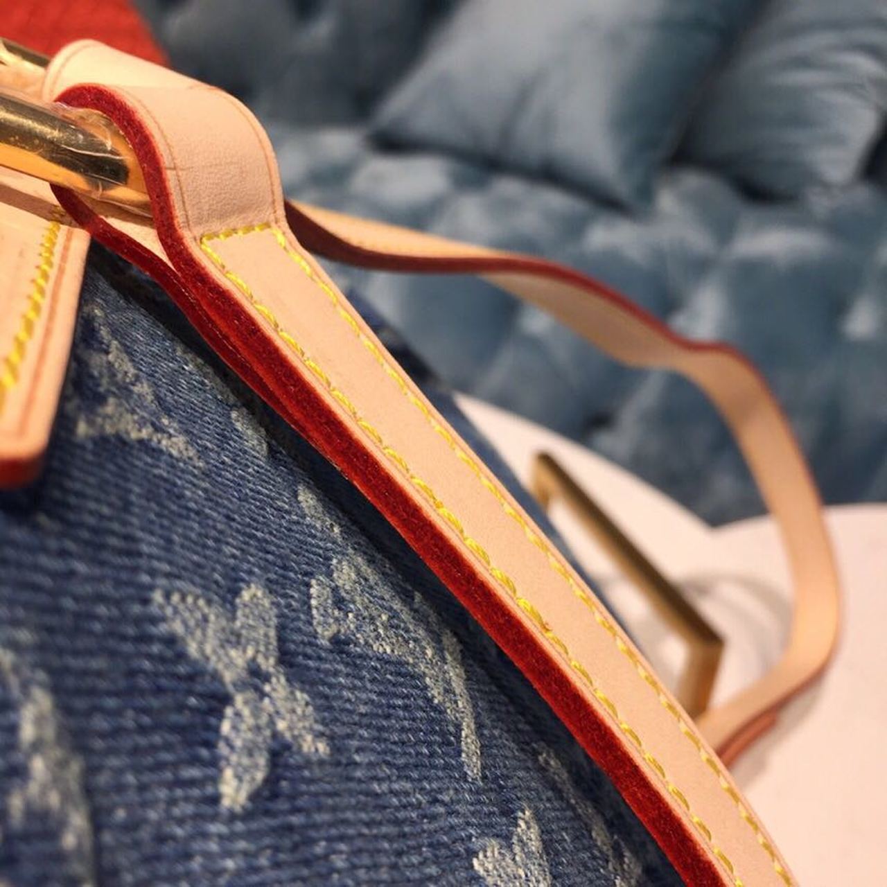 Top Quality Backpack 30cm Monogram Denim Canvas Spring/Summer Collection M44460, Blue