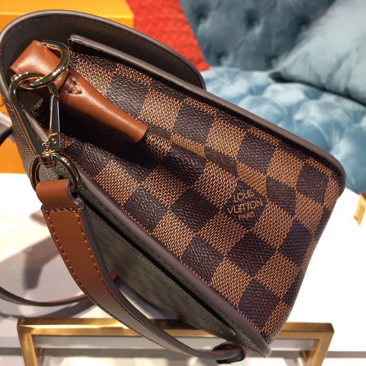 Top Quality Beaumarchais Damier Ebene Canvas Venus Pink For Women, Womens Handbags, Shoulder And Crossbody Bags 9.8in/25cm Top Quality N40147