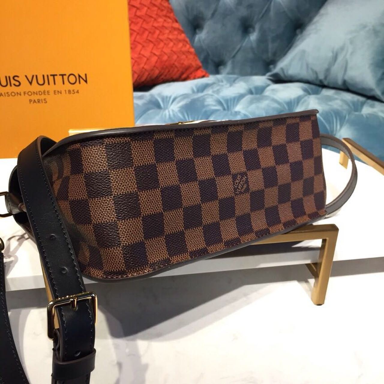 Top Quality Beaumarchais Damier Ebene Black For Women, WoHandbag, Shoulder And Crossbody Bags 9.8in/25cm Top Quality N40146