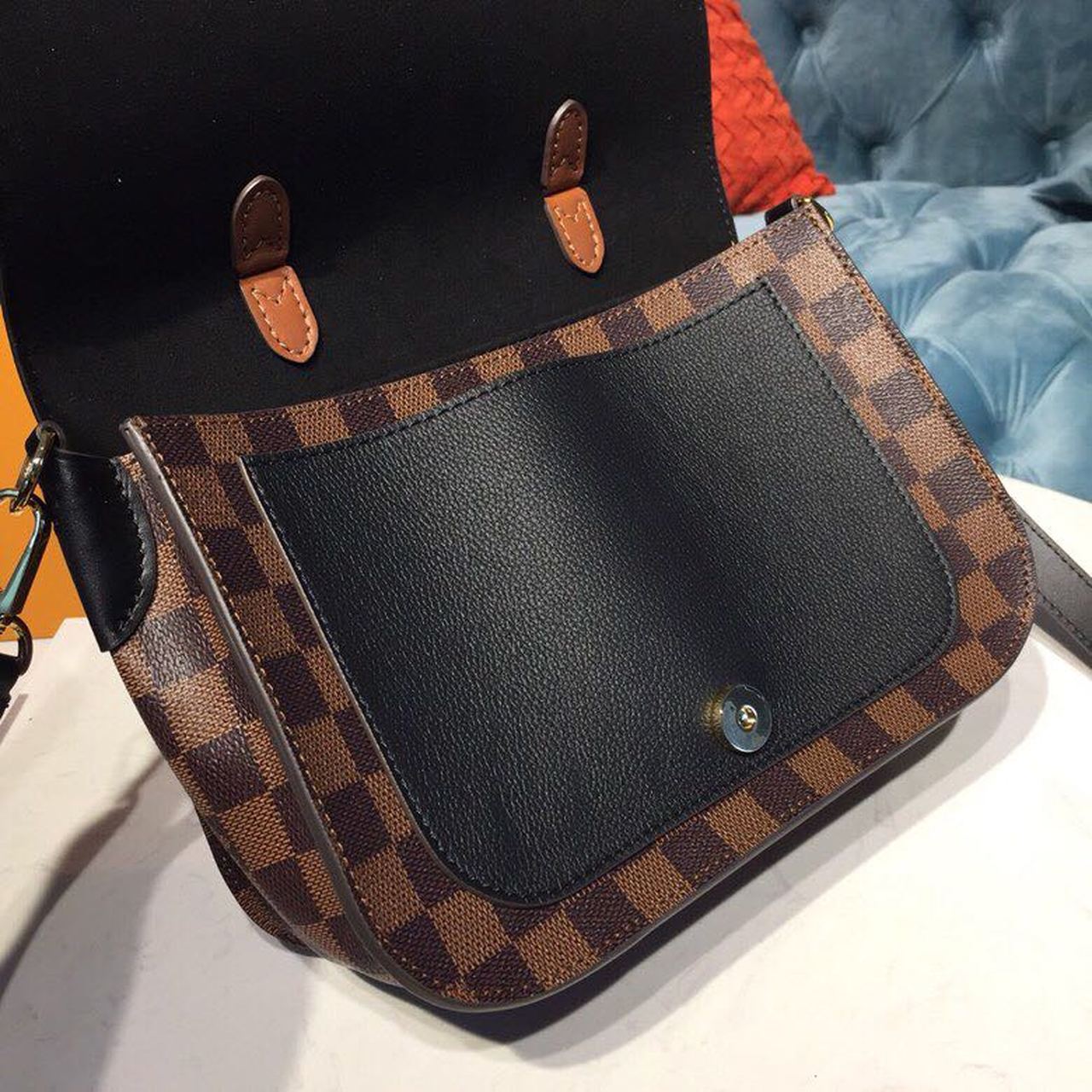 Top Quality Beaumarchais Damier Ebene Black For Women, WoHandbag, Shoulder And Crossbody Bags 9.8in/25cm Top Quality N40146