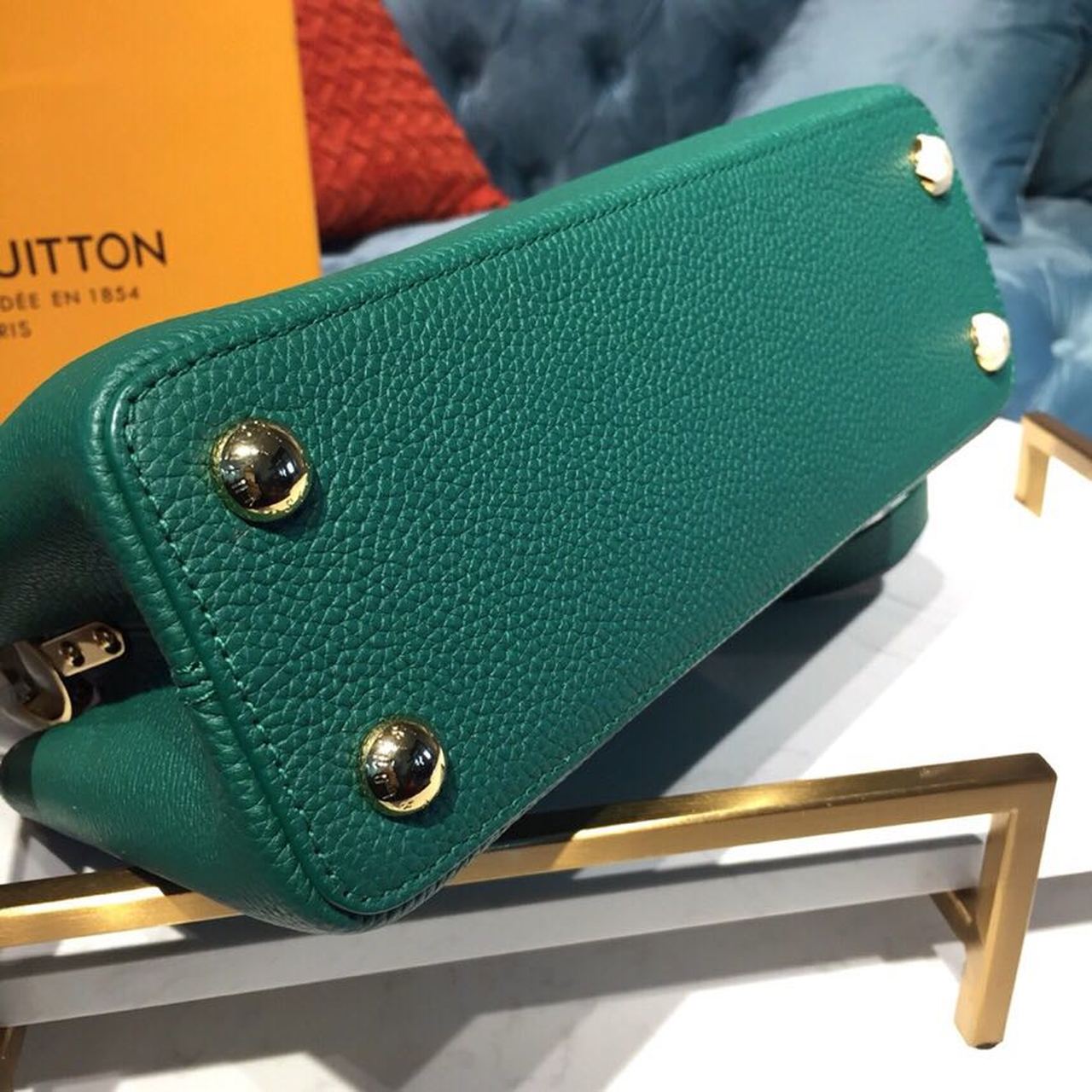 Top Quality Capucines BB Taurillon And Python Green For Women,  Shoulder And Crossbody Bags 10.6in/27cm Top Quality