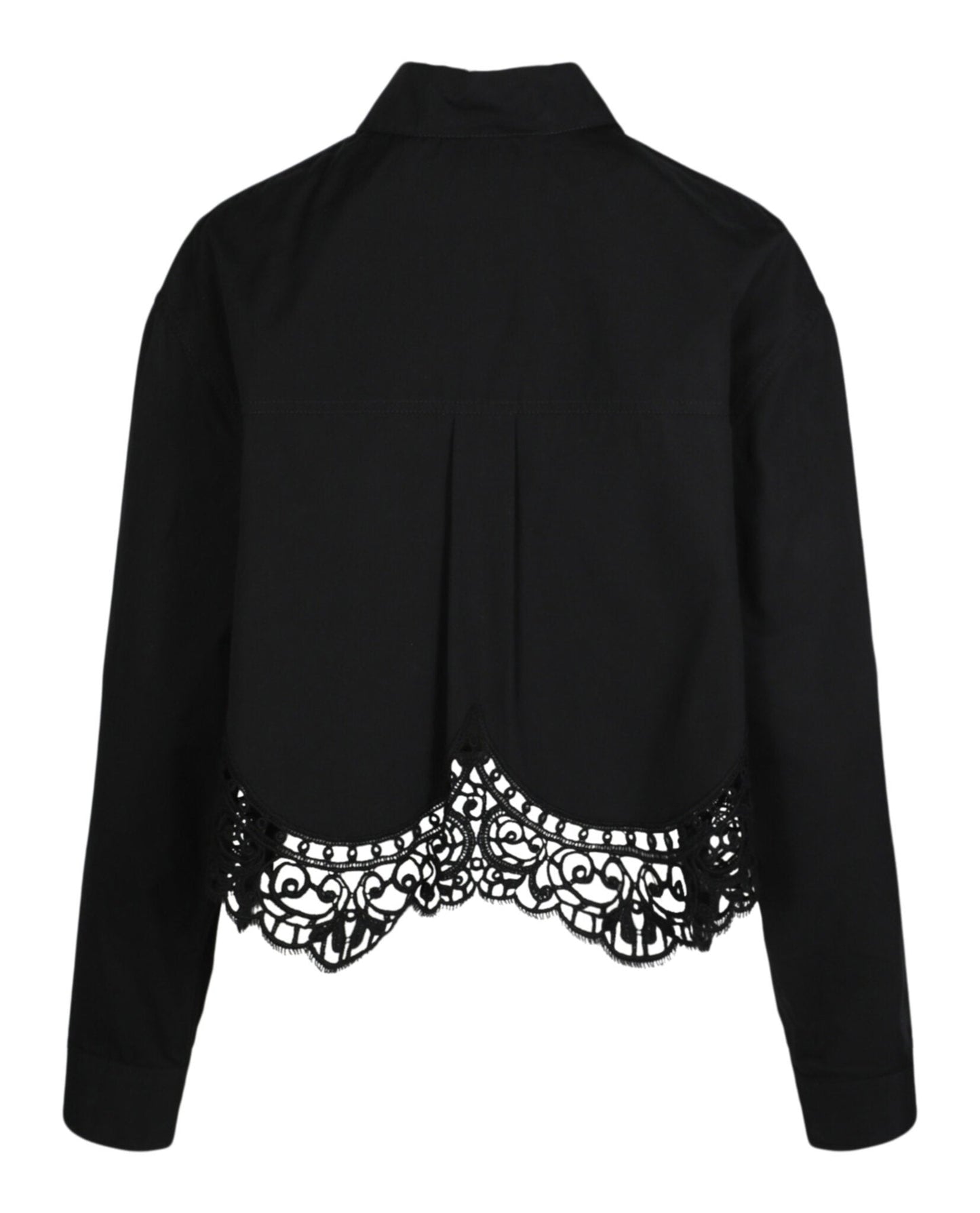 Burberry Womens Cropped Lace Hem Blo