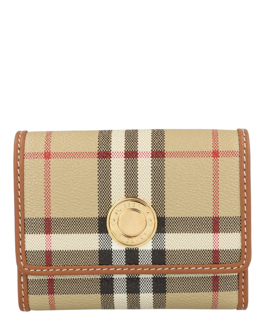 Burberry Womens Lancaster Check Trifold Wallet
