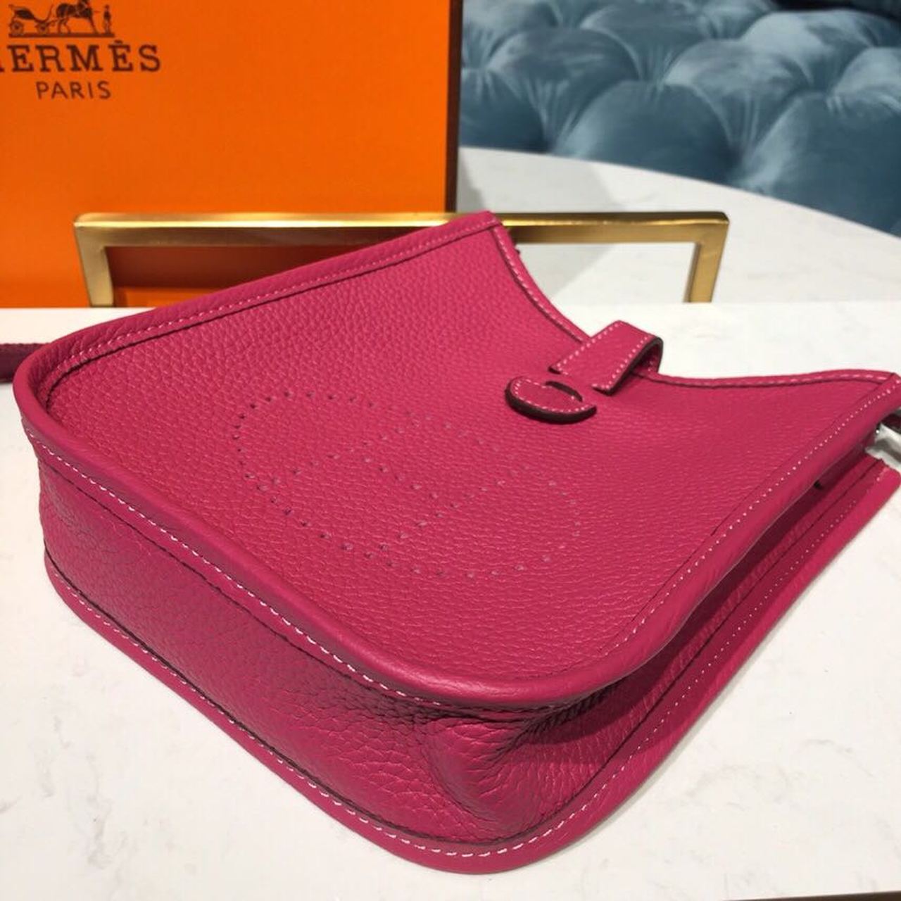 Top Quality Evelyne II TPM Bag Hot Pink For Women SiTop Qualityer Toned Hardware 7.9in/20cm