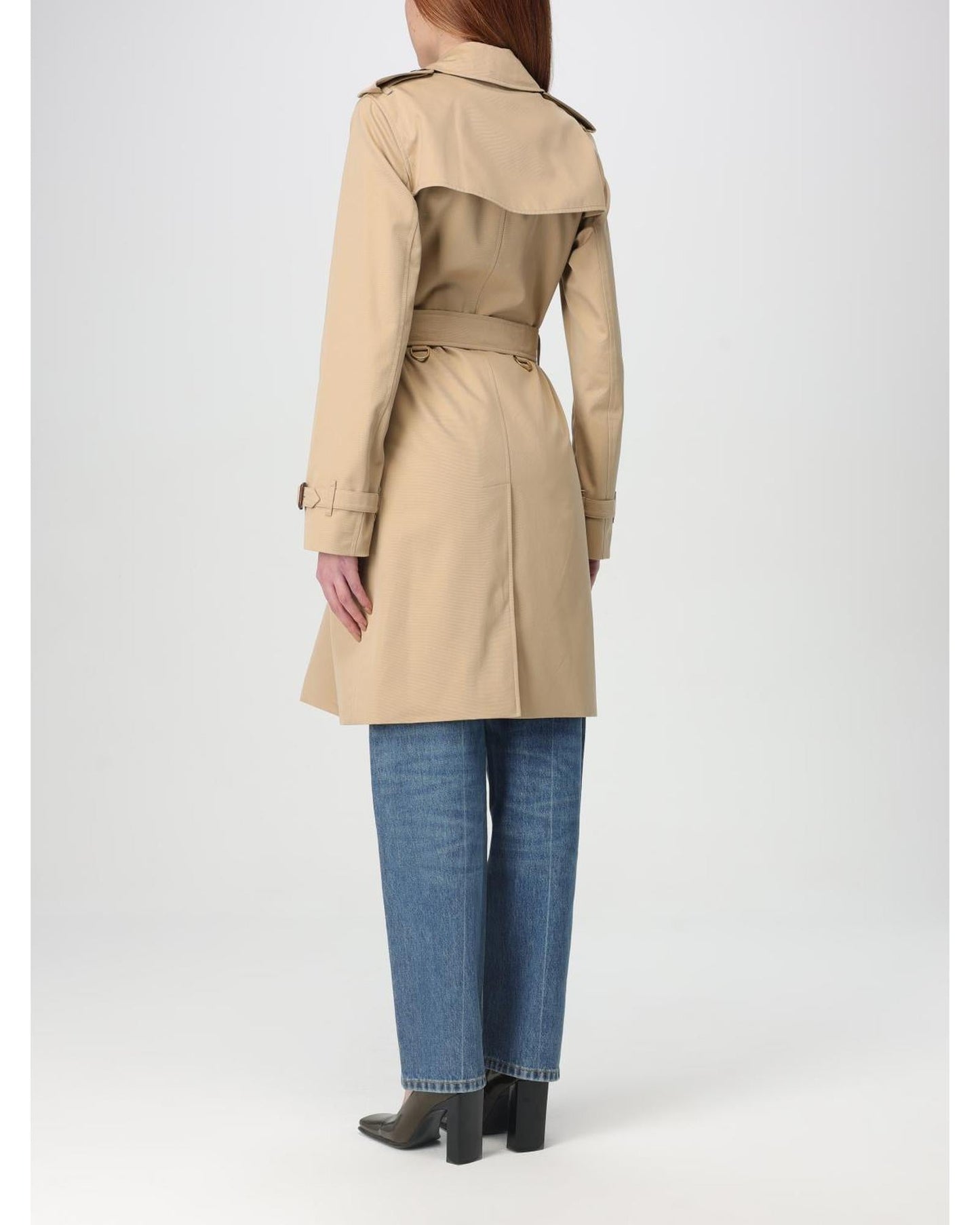 Burberry Classic Trench Coat Belted Women Honey Jackets