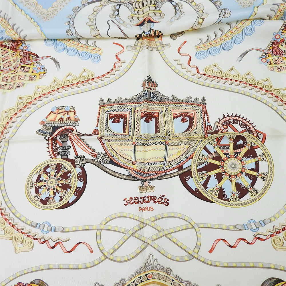 HERMES scarf silk Light blue Carre90 Women  d