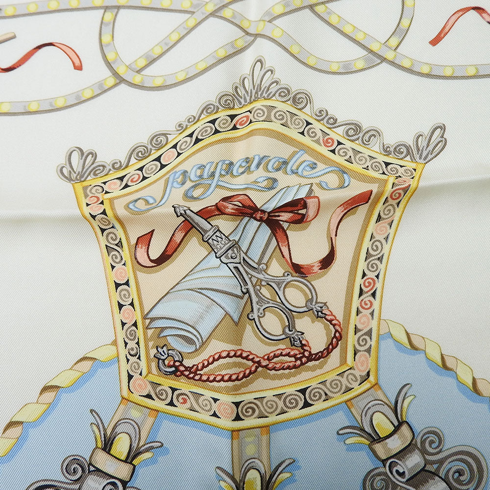 HERMES scarf silk Light blue Carre90 Women  d