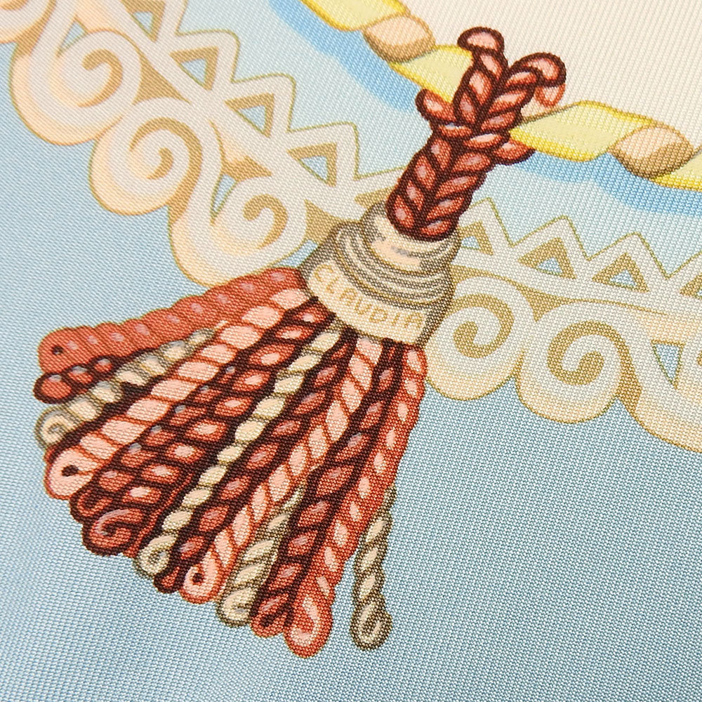 HERMES scarf silk Light blue Carre90 Women  d