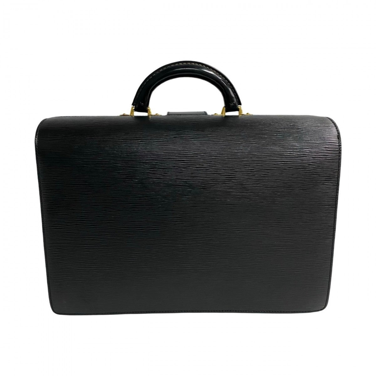 LOUIS VUITTON Business bag leather black Epi Cerviet Fermoire mens  d