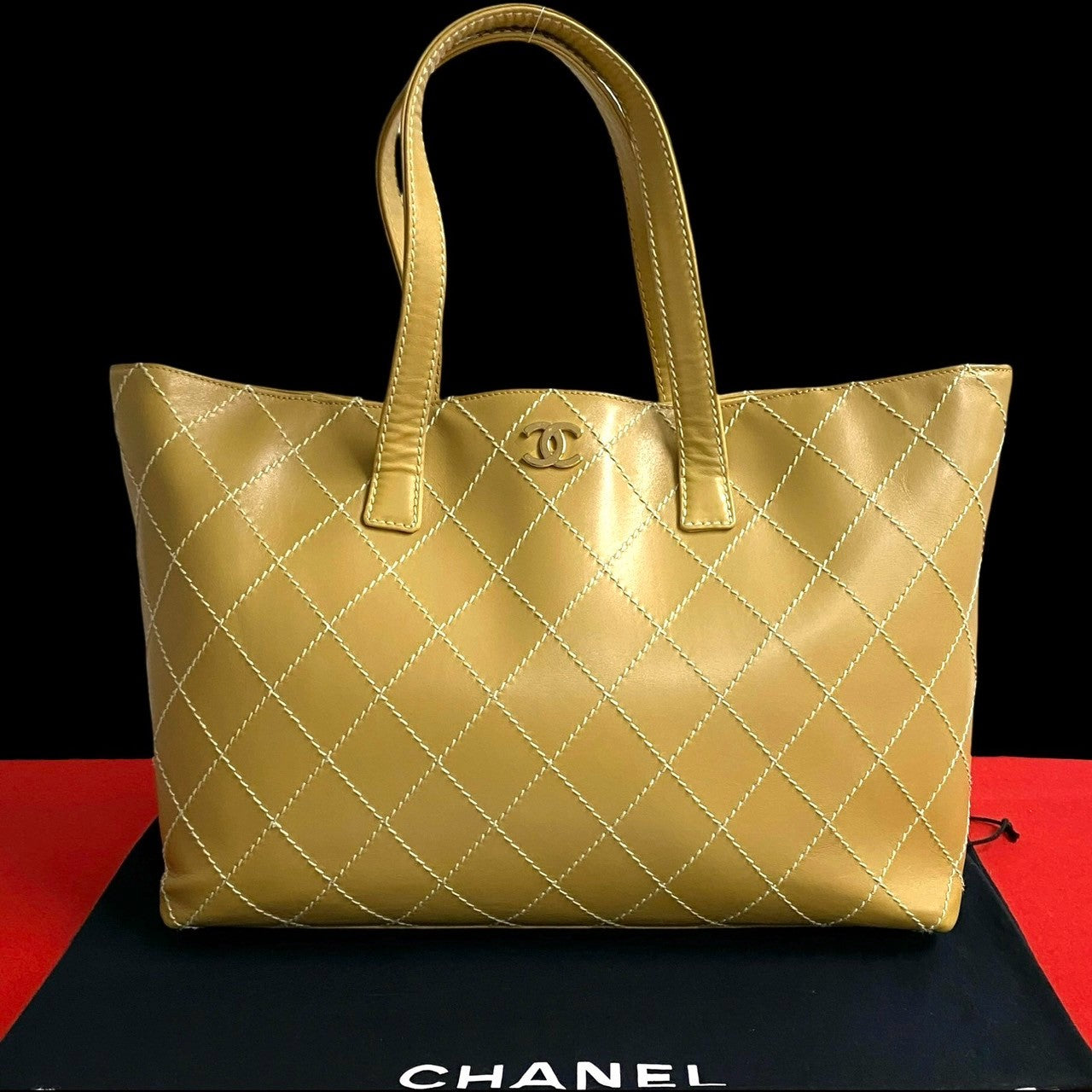 Chanel Wild Stitch Leather Tote Bag