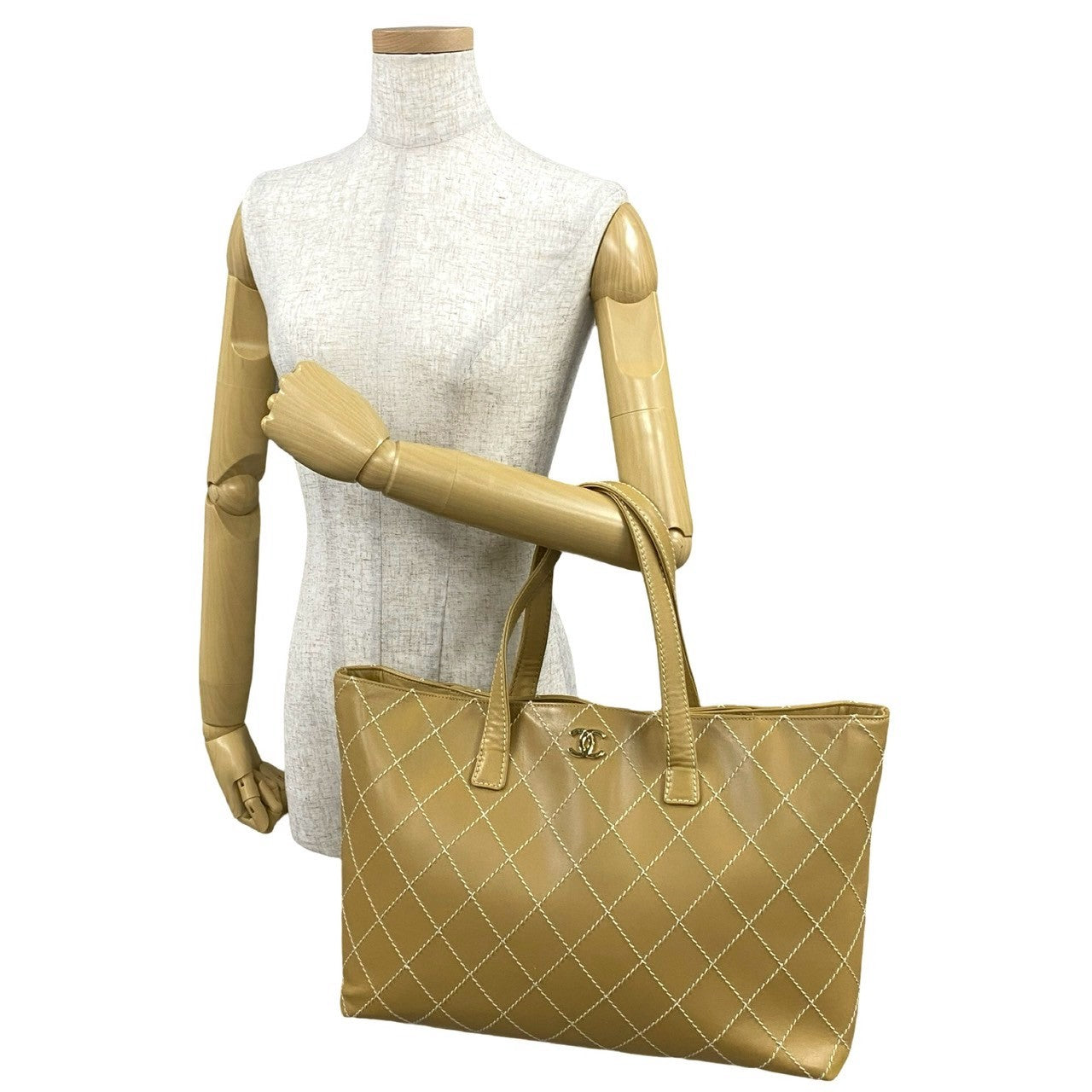 Chanel Wild Stitch Leather Tote Bag