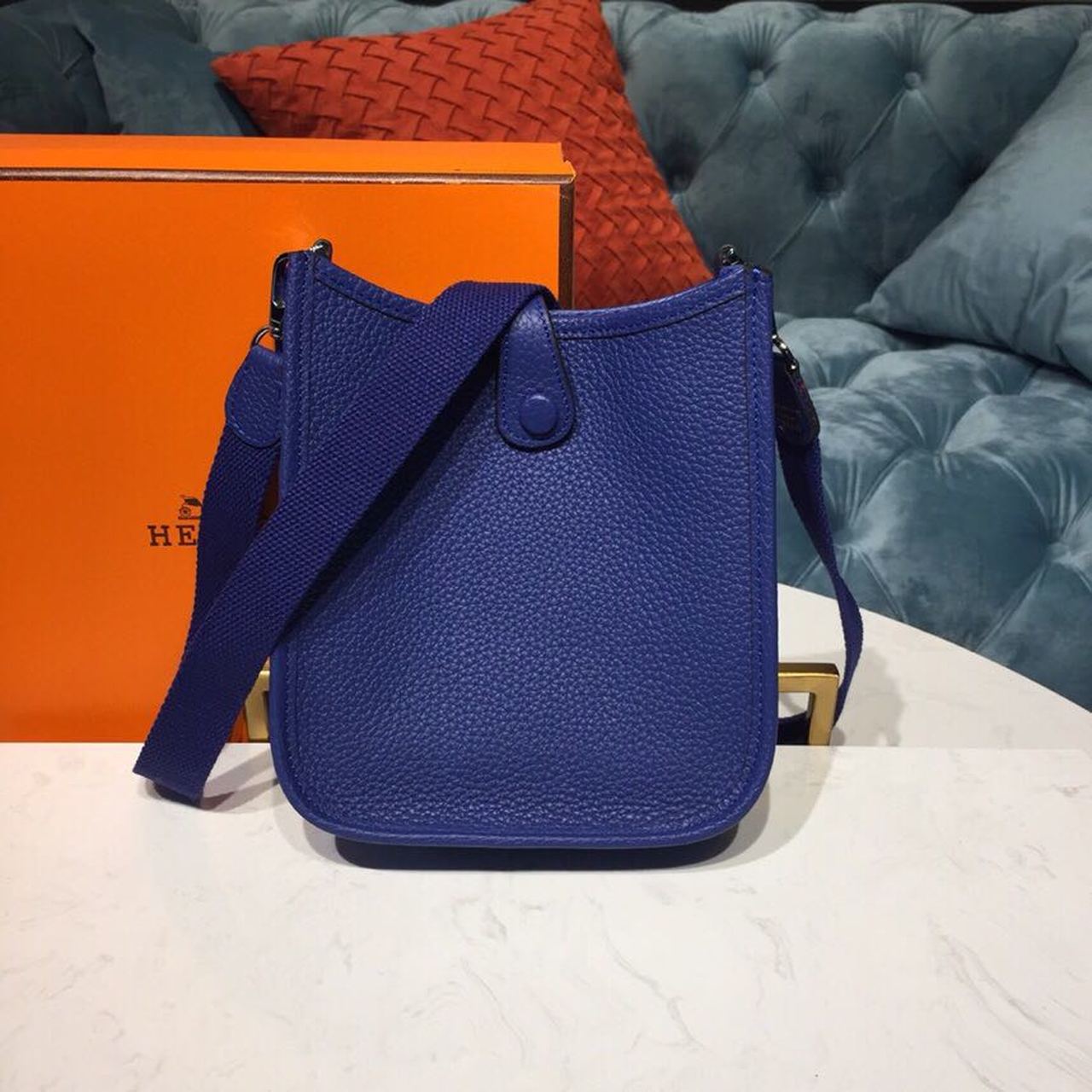 Top Quality Evelyne II TPM Bag Violet For Women SiTop Qualityer Toned Hardware 7.9in/20cm