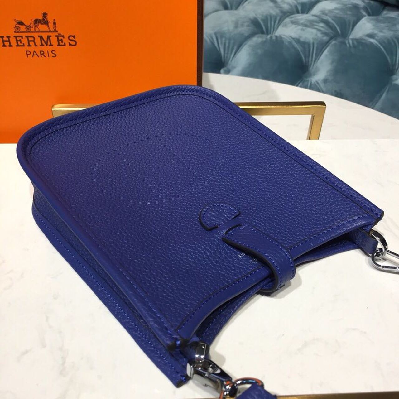 Top Quality Evelyne II TPM Bag Violet For Women SiTop Qualityer Toned Hardware 7.9in/20cm